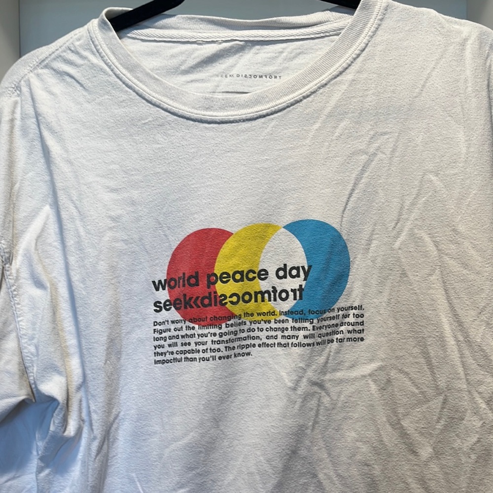 World Peace Day Seek Discomfort Tee